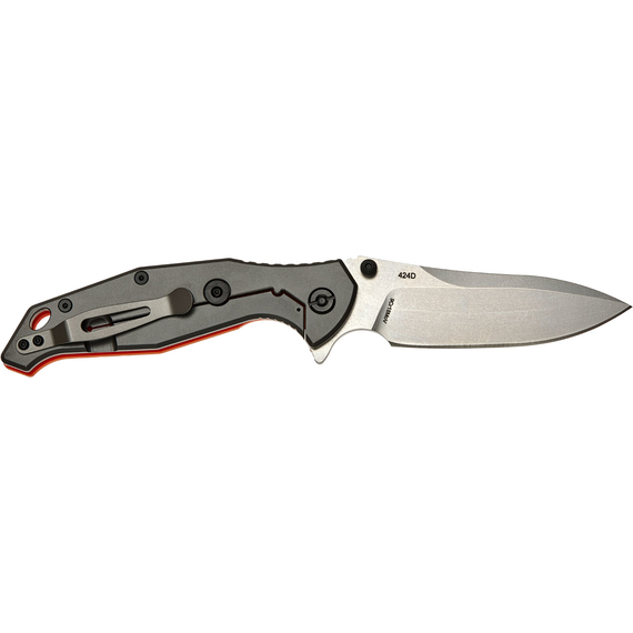 Нож SKIF Adventure II BSW Orange, сталь - 9Cr18MoV, рукоятка - G10, общая длина - 223 мм, длина клинка - 97 мм, Выберите цвет: Orange, Выберите покрытие: стоунвош, фото , изображение 7