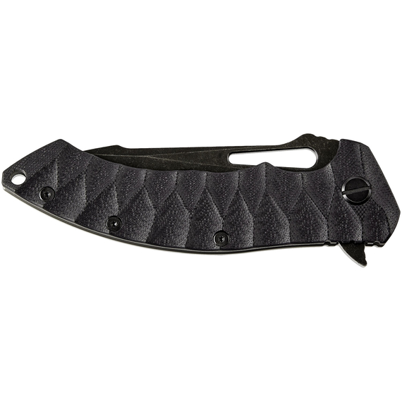 Нож SKIF Shark II BSW Black, сталь - 9Cr18MoV, рукоятка - G10, общая длина - 217 мм, длина клинка - 94 мм, Выберите цвет: Black, Выберите покрытие: чорний стоунвош, фото , изображение 8