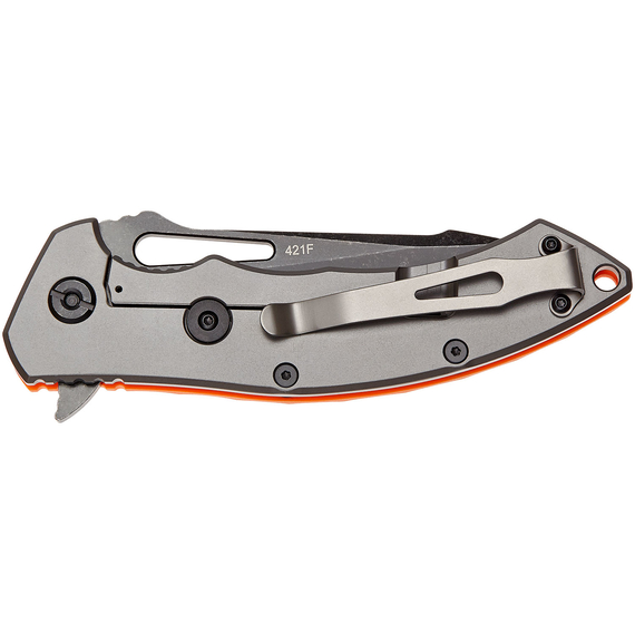 Нож SKIF Shark II BSW Orange, сталь - 9Cr18MoV, рукоятка - G10, общая длина - 217 мм, длина клинка - 94 мм, Выберите цвет: Orange, Выберите покрытие: чорний стоунвош, фото , изображение 9