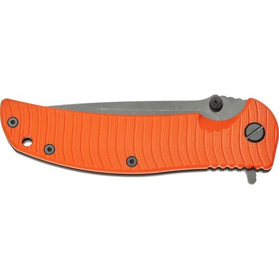 Нож SKIF Urbanite II BSW Orange, сталь - 9Cr18MoV, рукоять - G-10, длинна клинка - 100 мм, длинна общая - 230 мм, Выберите цвет: Orange, Выберите покрытие: чорний стоунвош, фото , изображение 3