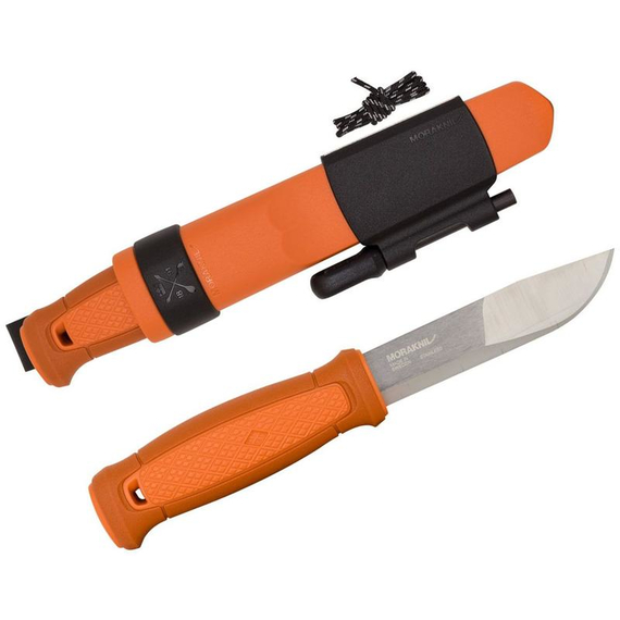 Ніж Morakniv Kansbol Survival Kit. Orange, сталь - Sandvik 12C27, руків’я - пластик, довжина загальна - 226 мм, довжина клинка - 109 мм, звичайна різальна кромка, фото , изображение 4