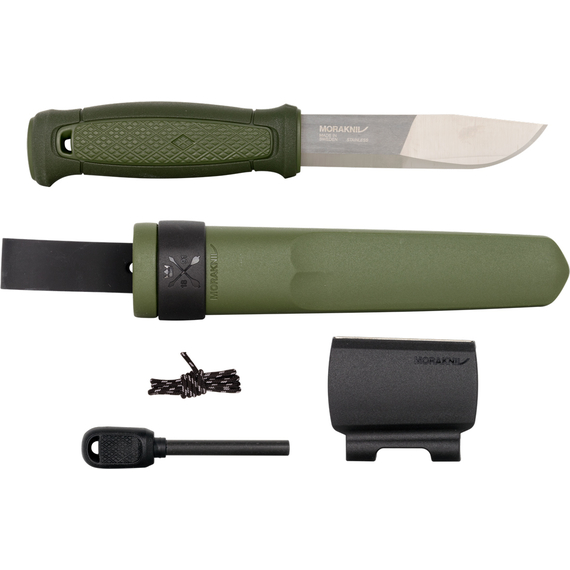 Ніж Morakniv Kansbol Survival Kit. Green, сталь - Sandvik 12C27, руків’я - пластик, довжина загальна - 226 мм, довжина клинка - 109 мм, звичайна різальна кромка, фото , изображение 3