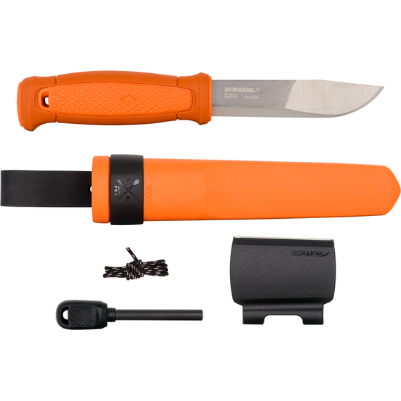 Ніж Morakniv Kansbol Survival Kit. Orange, сталь - Sandvik 12C27, руків’я - пластик, довжина загальна - 226 мм, довжина клинка - 109 мм, звичайна різальна кромка, фото , изображение 7