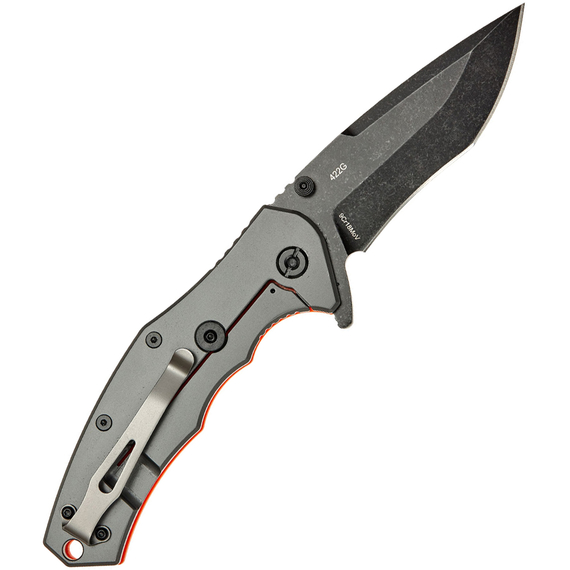 Нож SKIF Griffin II BSW Orange, сталь - 9Cr18MoV, рукоятка - G10, общая длина - 218 мм, длина клинка - 94 мм, Выберите цвет: Orange, Выберите покрытие: чорний стоунвош, фото , изображение 2