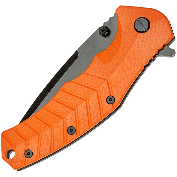Нож SKIF Griffin II BSW Orange, сталь - 9Cr18MoV, рукоятка - G10, общая длина - 218 мм, длина клинка - 94 мм, Выберите цвет: Orange, Выберите покрытие: чорний стоунвош, фото , изображение 3