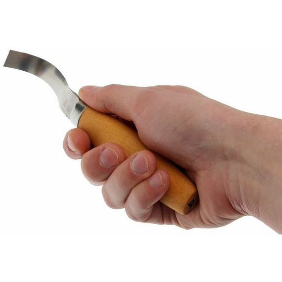 Ніж Morakniv Woodcarving 163, загальна довжина - 178, довжина клинка - 70 мм, сталь - вуглецева, руків’я - береза, фото , изображение 10