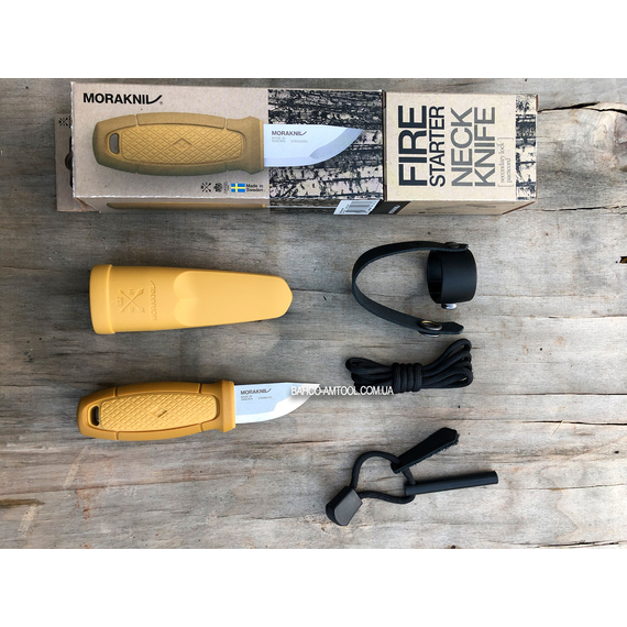 Ніж Morakniv Eldris Neck Knife. Колір - жовтий, фото , изображение 14