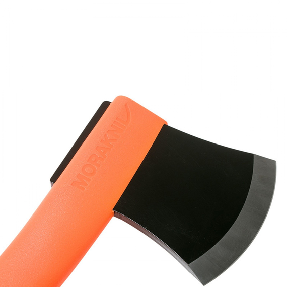 Сокира Morakniv Outdoor Axe Orange, сталь - Boron steel, пластиковая рукоятка, цвет - оранжевый, кожаный чехол., фото , изображение 3
