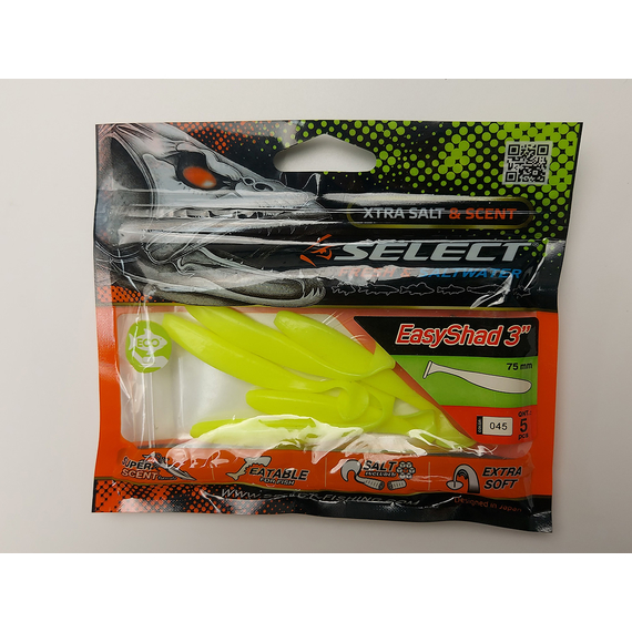 Силикон Select Easy Shad 3" col.045 (5 шт/упак), Длина силикона: 3" (7.62 см), Расцветка силикона: 045, фото , изображение 22