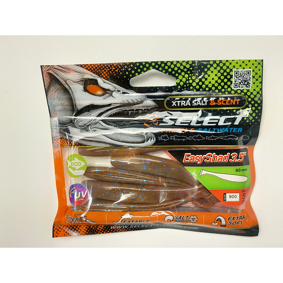 Силикон Select Easy Shad 3.5" col.900 (5 шт/упак), Длина силикона: 3.5" (8.89 см), Расцветка силикона: 900, фото , изображение 24