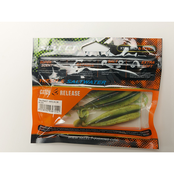 Силікон Select Easy Shad 3" col.203 (5 шт/упак), Довжина силікону: 3" (7.62 см), Колір силікону: 203, фото , изображение 25