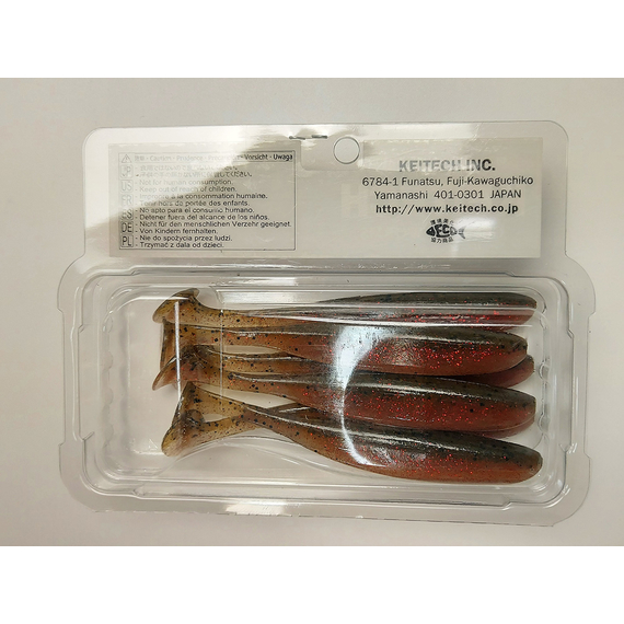 Силікон Keitech Easy Shiner 4.5" (6 шт/упак), колір:404 red crawdad, Довжина силікону: 4.5" (11.4 см), Колір силікону: 404 Red Crawdad, фото , изображение 11