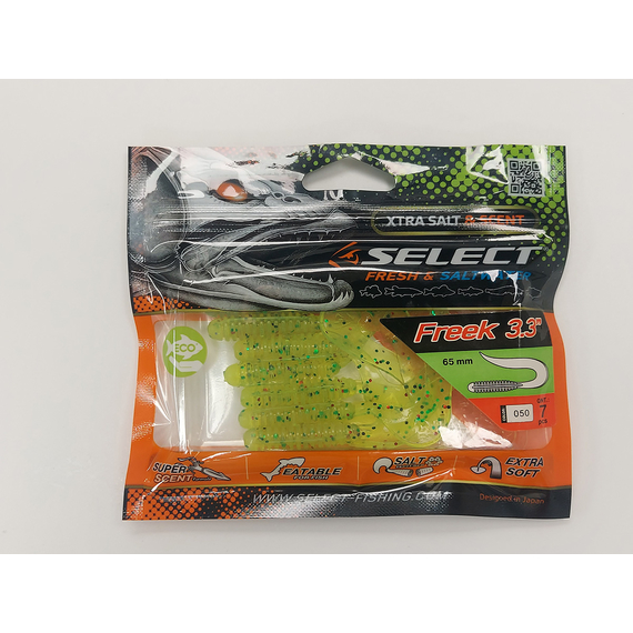 Силикон Select Freek 3.3" col.050 (7 шт/упак), Длина силикона: 3.3" (8.38 см), Расцветка силикона: 050, фото , изображение 16