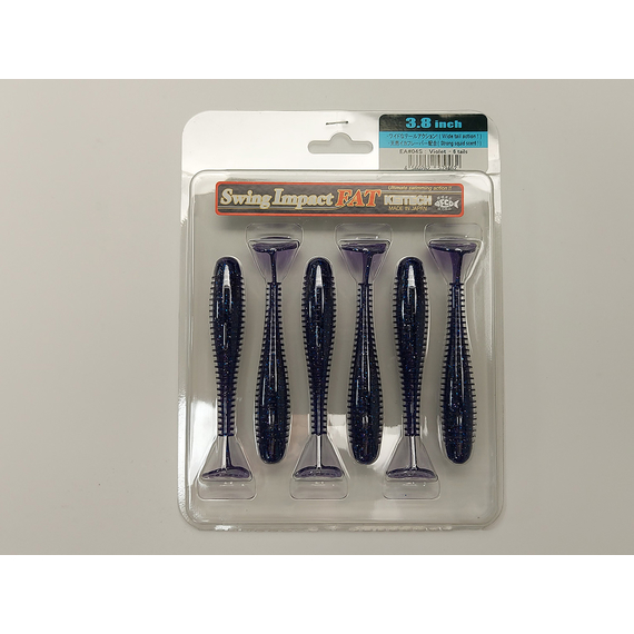 Силикон Keitech Swing Impact FAT 3.8" (6 шт/упак) цвет: ea#04 violet, Длина силикона: 3.8" (9.7 см), Расцветка силикона: EA#04 Violet, фото , изображение 9
