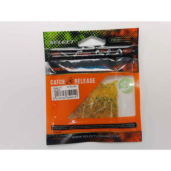 Силікон Select Kraken 1.8" col.006 (7 шт/упак), Довжина силікону: 1.8" (4.57 см), Колір силікону: 006, фото , изображение 11