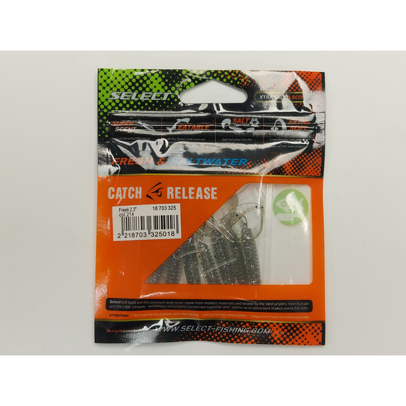 Силикон Select Freek 2.3" col.214 (8 шт/упак), Длина силикона: 2.3" (4.3 см), Расцветка силикона: 214, фото , изображение 17