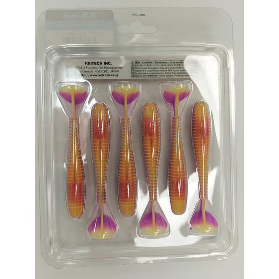 Силікон Keitech Swing Impact FAT 3.8" (6 шт/упак), колір:pal#12 grape shad, Довжина силікону: 3.8" (9.7 см), Колір силікону: PAL#12 Grape Shad, фото , изображение 6