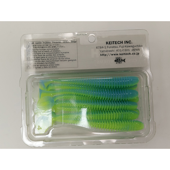 Силикон Keitech Swing Impact 4" (8 шт/упак) ц:pal#03 ice chartreuse, Длина силикона: 4" (10.2 см), Расцветка силикона: PAL#03 Ice Chartreuse, фото , изображение 9
