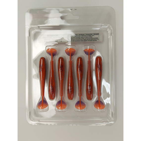 Силікон Keitech Swing Impact FAT 3.3" (7 шт/упак), колір:pal#09 violet fire, Довжина силікону: 3.3" (8.4 см), Колір силікону: PAL#09 Violet Fire, фото , изображение 6