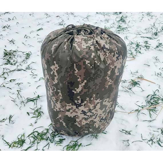 Армейский зимний спальный мешок-одеяло до -20 градусов на флисе (Пиксель), Выберите цвет: піксель, фото , изображение 10