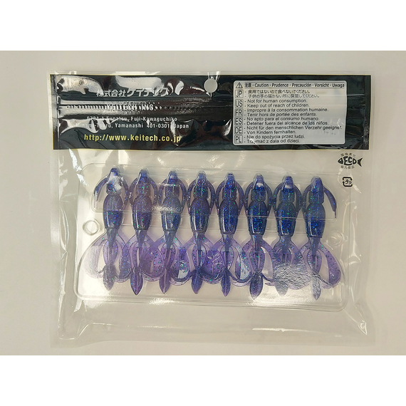 Силикон Keitech Crazy Flapper 2.8" (8 шт/упак) ц:408 electric june bug, Длина силикона: 2.8" (7.1 см), Расцветка силикона: 408 Electric June Bug, фото , изображение 11