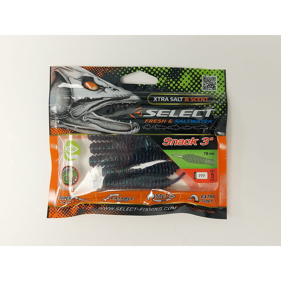 Силикон Select Snack 3.0" col.777 (5 шт/пак), Длина силикона: 3" (7.8 см), Расцветка силикона: 777, фото , изображение 3