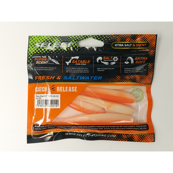 Силікон Select Easy Shad 3.5" col.209 (5 шт/упак), Довжина силікону: 3.5" (8.89 см), Колір силікону: 209, фото , изображение 10