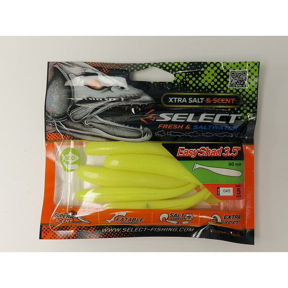 Силікон Select Easy Shad 3.5" col.045 (5 шт/упак), Довжина силікону: 3.5" (8.89 см), Колір силікону: 045, фото , изображение 7