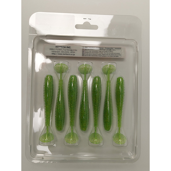 Силікон Keitech Swing Impact FAT 3.3" (7 шт/упак), колір:424 lime chartreuse, Довжина силікону: 3.3" (8.4 см), Колір силікону: 424 Lime Chartreuse, фото , изображение 10