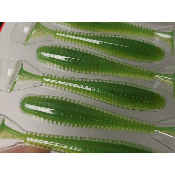 Силікон Keitech Swing Impact FAT 3.3" (7 шт/упак), колір:424 lime chartreuse, Довжина силікону: 3.3" (8.4 см), Колір силікону: 424 Lime Chartreuse, фото , изображение 4