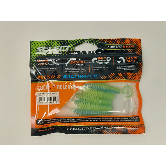 Силікон Select Snack 2.5" col.245 (6 шт/пак), Длина силикона: 2.5" (6.1 см), Расцветка силикона: 245, фото , изображение 5