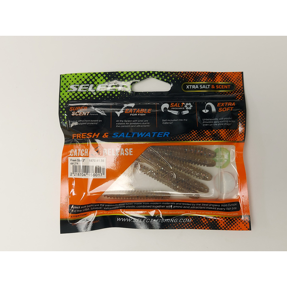 Силікон Select Freek Slim 3" col.214 (7 шт/пак), Довжина силікону: 3" (7.62 см), Колір силікону: 214, фото , изображение 8