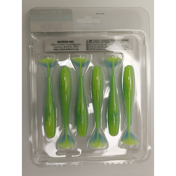 Силікон Keitech Swing Impact FAT 3.8" (6 шт/упак), колір:pal#03 ice chartreuse, Довжина силікону: 3.8" (9.7 см), Колір силікону: PAL#03 Ice Chartreuse, фото , изображение 8