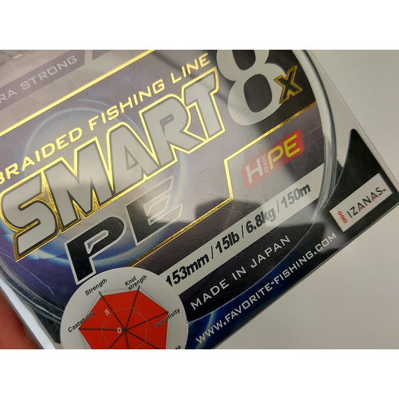 Шнур Favorite Smart PE 8x 150м (sky blue) #0.8/0.153mm 10lb/6.8kg, Диаметр: #0.8/0.153mm, Выберите цвет: голубой, фото , изображение 4