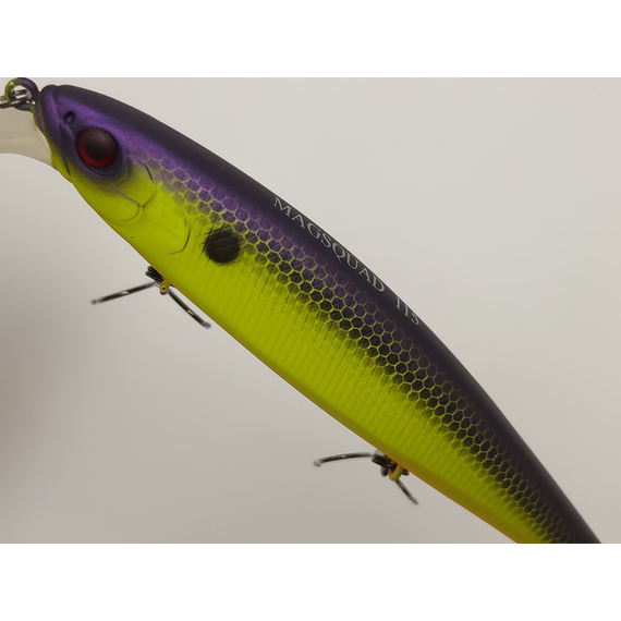 Воблер Jackall MagSquad 115SP 115mm 16.0g Purple Mohican, Размер/Вес: 115мм/16г, Цвет воблера: Purple Mohican, фото , изображение 4