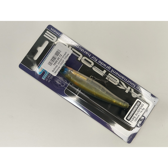 Воблер Jackall Smash Minnow 100SP 100mm, 16.6g, Green Squash, Розмір/Вага: 100мм/16.6г, Колір воблера: Green Squash, фото , изображение 2