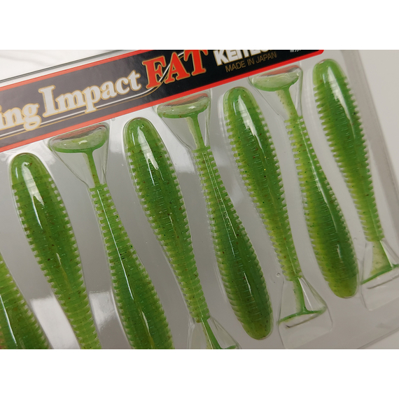 Силикон Keitech Swing Impact FAT 2.8" (8 шт/упак) цвет: 424 lime chartreuse, Длина силикона: 2.8" (7.1 см), Расцветка силикона: 424 Lime Chartreuse, фото , изображение 9