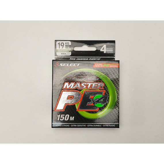 Шнур Select Master 150m 0.16мм 19кг темн.-зел., Диаметр: 0.16mm, Размотка: 150m, Выберите цвет: темно-зеленый, фото , изображение 2