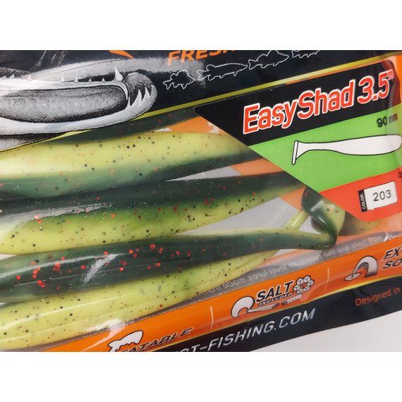 Силікон Select Easy Shad 3.5" col.203 (5 шт/упак), Довжина силікону: 3.5" (8.89 см), Колір силікону: 203, фото , изображение 8