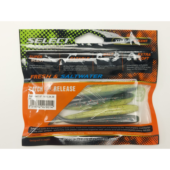 Силікон Select Easy Shad 3.5" col.203 (5 шт/упак), Довжина силікону: 3.5" (8.89 см), Колір силікону: 203, фото , изображение 10