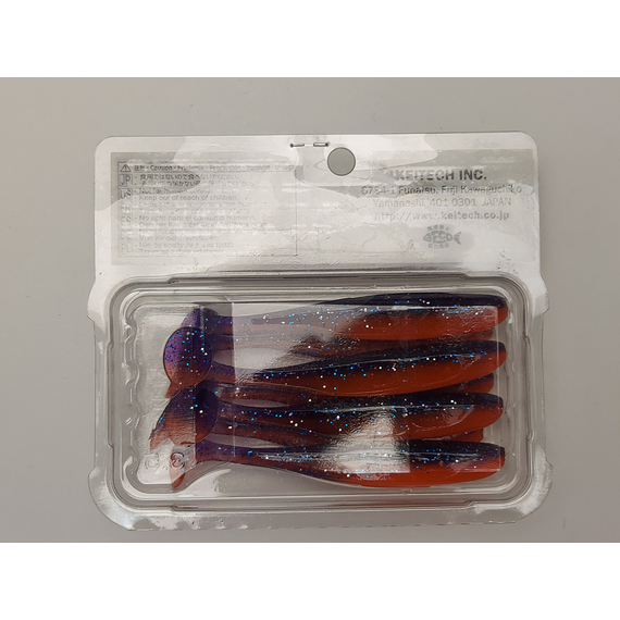 Силикон Keitech Easy Shiner 3.5" ц:pal#09 violet fire, Длина силикона: 3.5" (8.9 см), Расцветка силикона: PAL#09 Violet Fire, фото , изображение 12