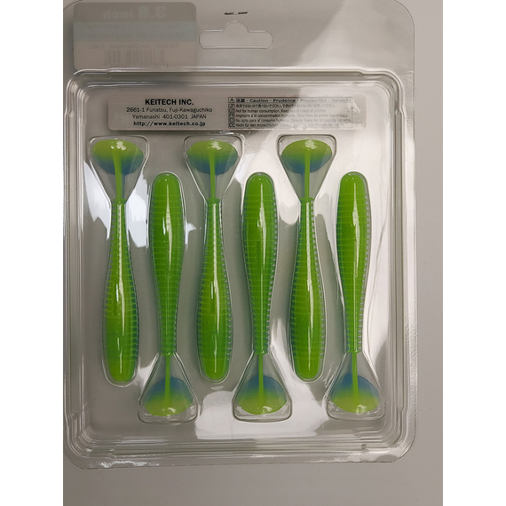 Силікон Keitech Swing Impact FAT 3.8" (6 шт/упак), колір:pal#03 ice chartreuse, Довжина силікону: 3.8" (9.7 см), Колір силікону: PAL#03 Ice Chartreuse, фото , изображение 7