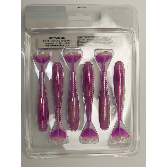 Силікон Keitech Swing Impact FAT 3.8" (6 шт/упак), колір:pal#14 glamorous pink, Довжина силікону: 3.8" (9.7 см), Колір силікону: PAL#14 Glamorous Pink, фото , изображение 6