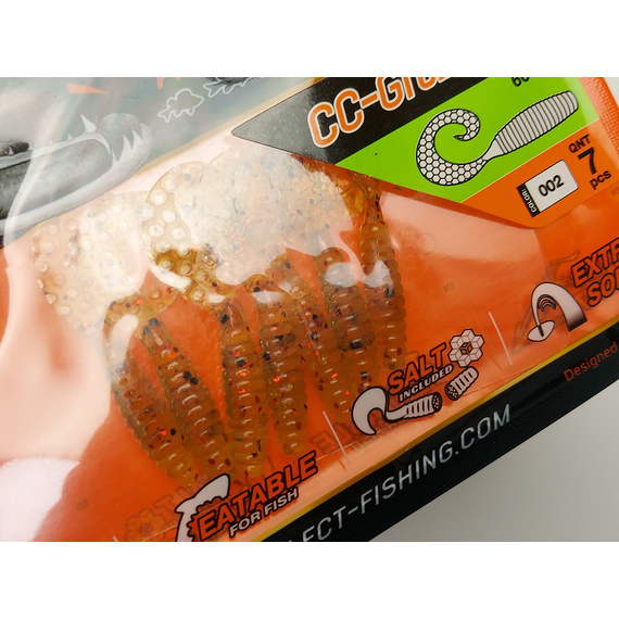 Силікон Select CC-Grub 2.5" col.002 (7 шт/упак), Довжина силікону: 2.5" (6.35 см), Колір силікону: 002, фото , изображение 8