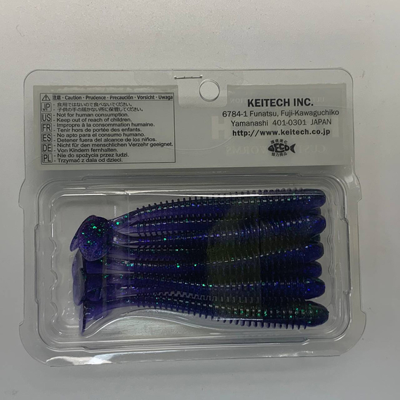 Силикон Keitech Swing Impact 3.5" (8 шт/упак) ц:408 electric june bug, Длина силикона: 3.5" (8.9 см), Расцветка силикона: 408 Electric June Bug, фото , изображение 12
