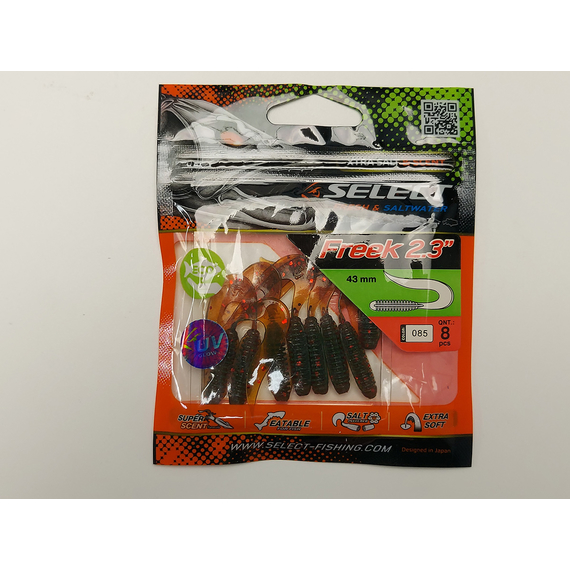 Силикон Select Freek 2.3" col.085 (8 шт/упак), Длина силикона: 2.3" (4.3 см), Расцветка силикона: 085, фото , изображение 10