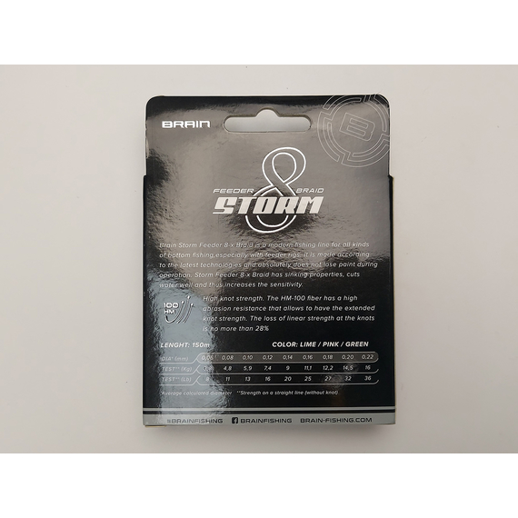 Шнур Brain Storm 8X (green) 150m 0.16mm 25lb/11.1kg, Диаметр: 0.16mm, Выберите цвет: Зелений, фото , изображение 7