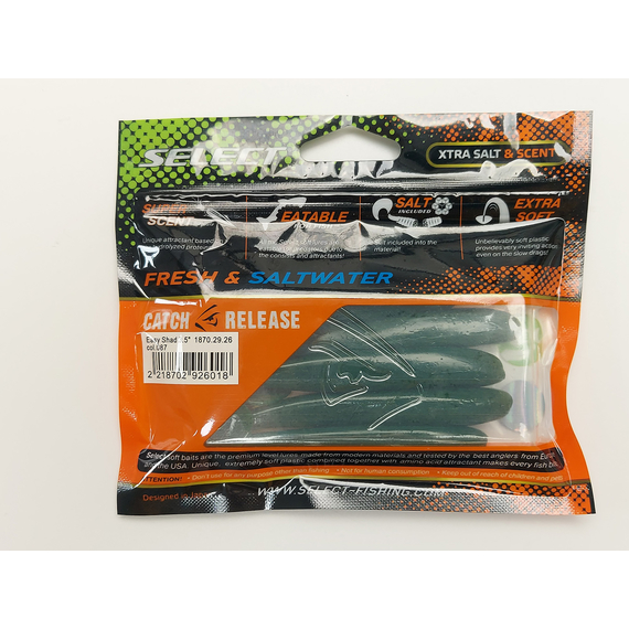 Силикон Select Easy Shad 3.5" col.087 (5 шт/упак), Длина силикона: 3.5" (8.89 см), Расцветка силикона: 087, фото , изображение 8