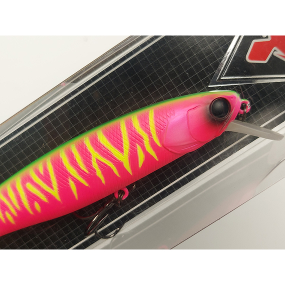 Воблер Jackall Smash Minnow 100SP 100мм 16.6г Dragon Fruit Mat Tiger, Размер/Вес: 100мм/16.6г, Цвет воблера: Dragon Fruit Mat Tiger, фото , изображение 13