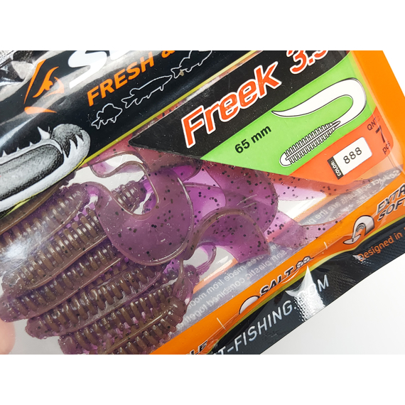 Силикон Select Freek 3.3" col.888 (7 шт/упак), Длина силикона: 3.3" (8.38 см), Расцветка силикона: 888, фото , изображение 13